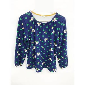 Evenie Blue Pasta Chef Printed Jersey Long Sleeve Elastic Cuff S